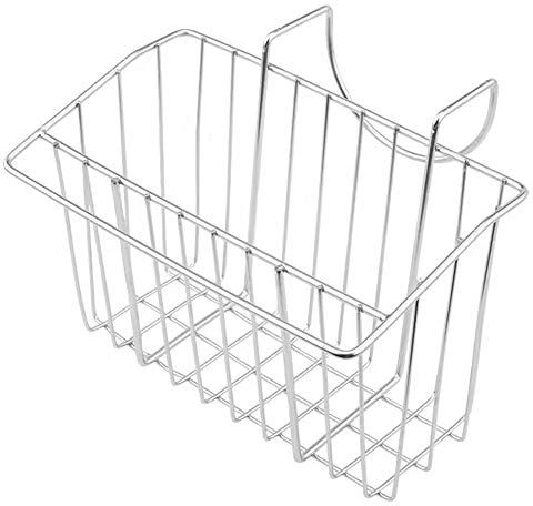 Stainless Steel Sponge Holder - Kitchen Storage, Sink Organiser With Crossbar, Holds Sponges, Soap, Brushes & Dishwashing Accessories
