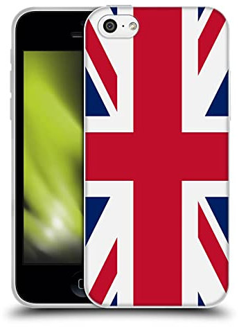 Head Case Designs Great Britain UK Bandiere dei Paesi 1 Custodia Cover in Morbido Gel Compatibile con Apple iPhone 5c