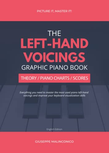 The Left-Hand Voicings Graphic Piano Book: Theory, Piano Charts And Scores (English Edition): Everything you need to master the most used piano ... improve your keyboard visualization skills