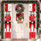 YAAVAAW Nutcracker Door Banner for Christmas Porch - Life Size Soldier Model for Wall, Front Door, Outdoor Xmas Decor - Red