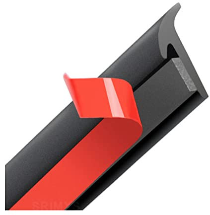 Oniissy 1 de sello de puerta de coche, 5 m, tira de sellado de goma tipo T,resistente a la intemperie, borde de borde de coche, para decoración de ventana de puerta de coche, camión, color negro