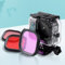 Filtro subacqueo per GoPro Hero 8, 9, 10, correzione del colore nero, accessorio per video/fotografia subacquea (confezione da 3 filtri rosso, rosso chiaro, magenta)