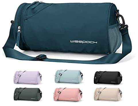 SZSYCN Sporttasche Reisetasche Herren Duffel Bag 20L Übernachtungstasche Damen mit Schuhfach & Nassfach wasserdichte Turnbeutel für Sport Fitnessstudio Schwimmen, Peacoke Blau