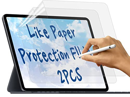 Phimoos 2PCS Paperfeel Screen Protector for iPad Pro 12.9 (2022-2018),Matte Paper Protective Film for iPad Pro 12.9 inch for Drawing, Writing, Anti Glare, and Note-taking with Apple Pencil