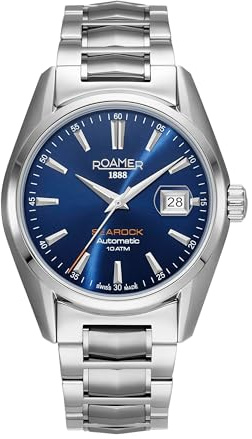 Roamer - Armbanduhr Date Searock Automatic - Quartz Uhrwerk - Gehäusebreite: 42 mm - Edelstahl - Blue - 10 ATM