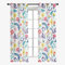 Hiseng Voile Vorhänge mit Ösen, Gardinen Halbtransparent 2er Set, Vorhang Boho Gardinenschals Ösenschal Gardinen Wohnzimmer 3D-Blumendruck Curtains mit Schlaufen (107x244cm,Blumengarten)