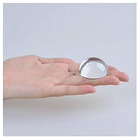 Cristal natural en bruto Piedra áspera de cristal natural 40/60/80 MM Claro Media esfera Bola de cristal Pisapapeles Lupa Flatback Decoración de vidrio Equilibrio de regalo Decoración de piedras preci