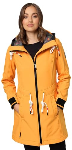 MARIKOO Damen Softshell Mantel mit Kapuze Softshelljacke B964