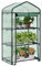 WOLTU Serra da Giardino a 3 Ripiani, Serra da Balcone con Porta Avvolgibile, Telo in PE Impermreabile, Tetto a Punta, Telaio in Metallo Verde, 69x49x125 cm