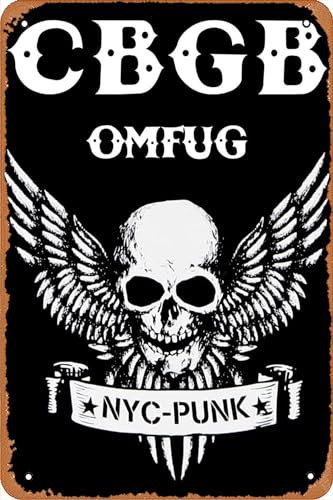 Music CBGB Omfug Poster Metall Blechschild Poster Vintage Art Wanddekoration 30,5 x 20,3 cm