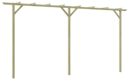 BaraSh Gartenpergola 400x40x205 cm Holz TerrassenüBerdachung Pergola Bausatz Anbau Pavillon Terrassen-Pergola