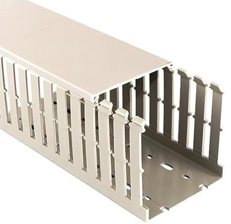 Offener Schlitzkanal, PVC, Grau, 50 x 25 mm, PK12, Kabelmanagement, Laufbahn und Kanal (10450023Y), 12 Stück