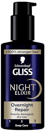 Gliss Kur Night Elixir Ultimate Repair Tratamiento Mascarilla de Pelo, 100ml