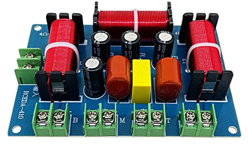 Knadgbft 200W Speaker Crossover 4 Way Speaker Audio Frequency Divider Speaker Crossover Midrange+Bass 4 Way Speaker Audio Frequency Divider Home Theater Speaker Divider