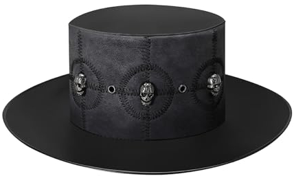 Amagogo Steampunk Zylinder Pest Arzt Hut Tanz Hut Männer Frauen Requisiten Kopfbedeckung Jazz Hut für Punk Cosplay Halloween Nachtclub Hochzeit