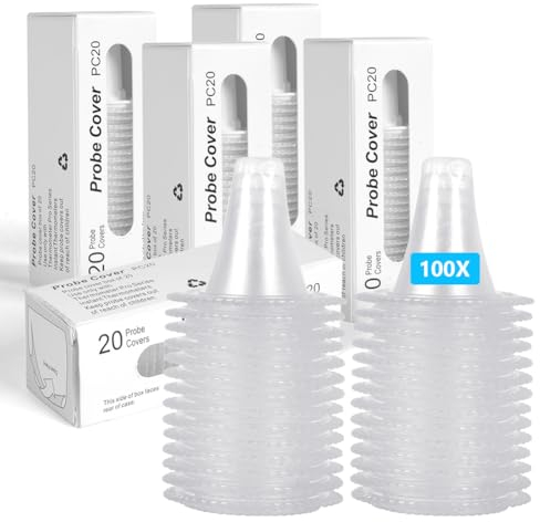 ACWOO 100er Set für Braun Fieberthermometer Schutzkappen, Fieberthermometer Ohr Schutzhüll, Ersatzschutzkappen, für alle Braun Thermoscan Ohrthermometer und andere Arten von digitalen Thermometern