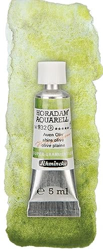 Schmincke – HORADAM® AQUARELL, Super Granulation, Auen Oliv, 5 ml, sehr stark granulierende Farbtöne, feinste, supergranulierende Aquarellfarben
