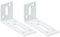 QUARKZMAN Équerres d'Angle Réglables, Lot de 2, en Acier Inoxydable, Dimensions : 80 x 40 x 30 mm, Supports d'Angle à Encoche de 90 Degrés pour Réparation de Meubles, Couleur Blanche