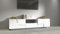 Dmora Mobile Porta TV Vanni, Credenza Bassa da Soggiorno con 4 Ante e 1 cassetto, Base Porta TV, 220x44h46 cm, Bianco Lucido