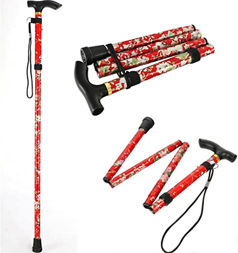 EZKLRWGF Aluminium-Trekkingstöcke, zusammenklappbar, teleskopisch, leicht, Offroad-Wanderstöcke, tragbare Wanderstöcke für den