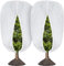 Lot de 2 grandes housses de protection contre le gel pour plantes d'hiver – Avec fermeture éclair et cordon de serrage pour protéger les plantes en pot d'arbres fruitiers contre le gel des animaux qui