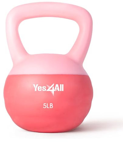 Yes4All Weiche Kugelhantel, PVC-Kugelhanteln, Übungsgewichte und farbcodiertes Krafttraining, weiche Kugelhanteln, bequeme Handgewichte für Frauen zu Hause, 6,8 kg, Violett