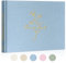 Lanpn Livre d'or Mariage en Lin, Livre d or Anniversaire de 108 Pages Vierges, Livre Mariage Livre d'or pour Diplômé, EVJF, Noces, Baptêmes, Baby shower, Pacs, Fête, Départ retraite (Bleu)