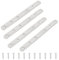 Luabue 4Pcs Flat Metal Brackets for Wood Mending Plates Flat Straight Brace Bracket Stainless Steel Sleeper Brackets Connecting Joining Plates with Screws for Furniture Repair Bench Bed 193*20mm