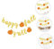 Amosfun 1 Stk Kürbis Latte wand dekorationen wanddekoration wohnraumdeko Paper bunting Novel garland Danksagung Herbstbanner für Kamin schönes Banner stilvolle Wimpelkette Papier Golden