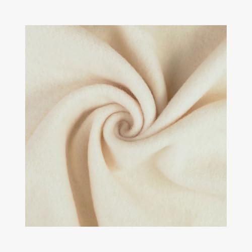 Stoff am Stück Stoff Schurwolle Fleece wollweiß reine Wolle Wollfleece Schurwollfleece weich warm