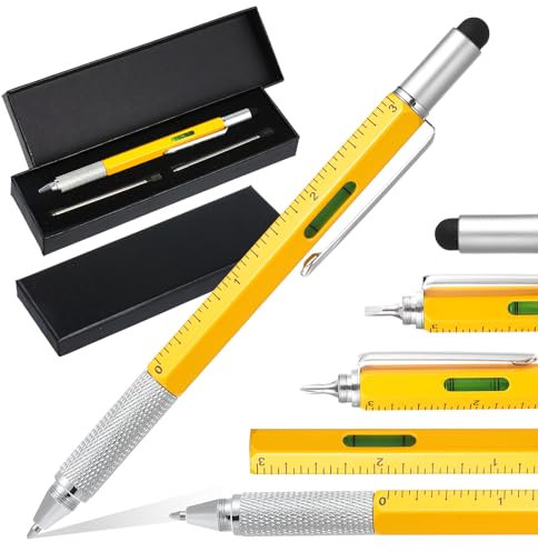 YUXIANLB Geschenke für Papa Multifunktions Vatertagsgeschenke Multifunktionsstift 6 IN 1 Multifunktions Kugelschreiber Gadgets für Männer Geburtstagsgeschenke Lustige kleine Geschenke