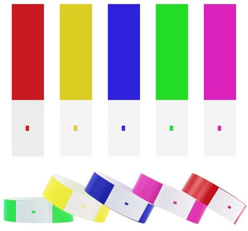 Lot de 550 bracelets d'entrée étanches pour événements, fêtes, bandes de sécurité imprimables, pour le contrôle et la sécurité, les événements et les événements