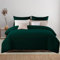Beqnat Housse de Couette 220x240 cm avec 2 Taies d'oreiller 65x65 cm (Vert Foncé), Parure de Lit 2 Personnes 220 x 240 cm en Microfibre, Non Repassable et Infroissable avec Fermeture à Glissière