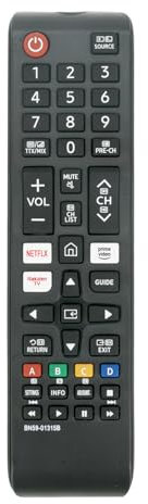 AULCMEET Télécommande,BN59-01315B Nouvelle télécommande de Remplacement pour fit for Samsung Crystal UHD 4K Smart TV UE43TU7005 UE43TU7025 UE43TU7075 UE43TU7095 UE43TU7105 UE43TU7125 UE43TU7175