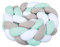 babybay Baby Kuschelschlange (Made in EU) - Kuschelschnecke in vielen Farben und Größen, Nackenrolle, Kopfschutz für Wickeltisch (weiß/beige/Mint, 280cm)