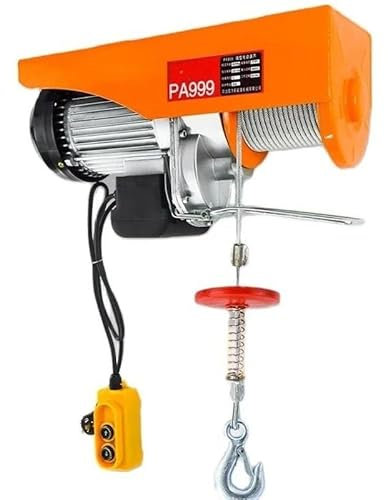 SLAHAJ treuil Electrique Mini Grue électrique 220V PA200-PA600 12-20M, Petit palan de Levage Domestique, 1t/0.5 tonnes, treuil de décoration Treuil de Levage(PA400-20M)