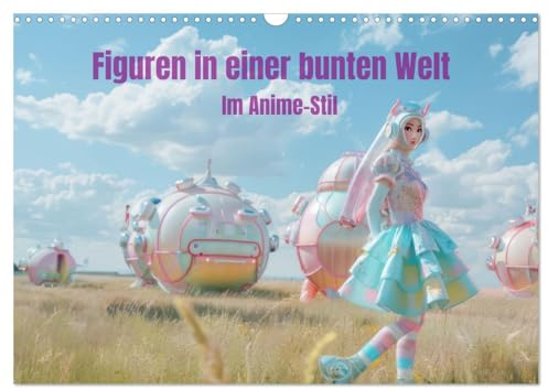 Figuren in einer bunten Welt - Im Anime-Stil (Wandkalender 2026 DIN A3 quer), CALVENDO Monatskalender: Animewelt in zarten Farben (CALVENDO Spass)