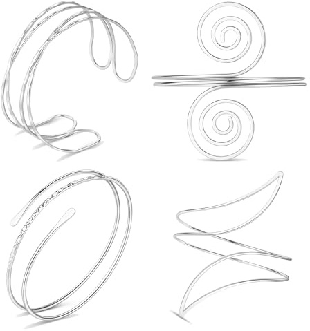 FIRAZIO 4PCS Arm Cuff Jewelry for Women