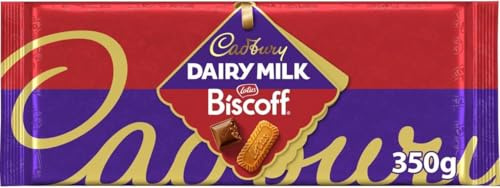 Cadbury Dairy Milk Lotus Biscoff Chocolate Bar, 350 g (Pack of 1) | Creamy Milk Chocolate with Crunchy Biscoff Pieces, For Sharing, For Gifting or Indulging