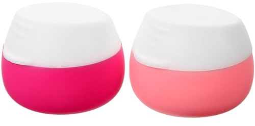 BIUDECO 2pcs Pots Rechargeables en Silicone et Pp de 20ml avec Couvercles, pour Crème et Rangement Lors de Voyages ou Camping