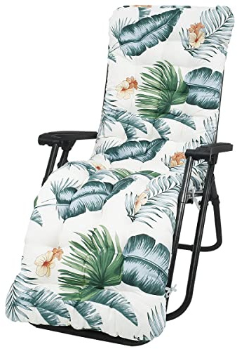 BUTORY Liegenauflage Auflage Gartenliege 170x53x8 cm Auflagen für Deckchair Polsterauflage für Sonnenliege Auflage Polster Kissen für Liegestuhl Dicke Polsterung (Hawaiianischer Stil)
