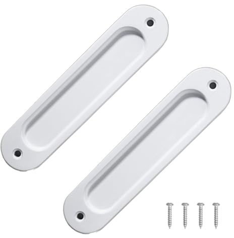 Cyberwork 2 maniglie scorrevoli per porte scorrevoli, stile minimalista, maniglie scorrevoli, aperture laterali, in lega di alluminio, per porte scorrevoli, armadi, cassetti, 149 mm (Stile 7)