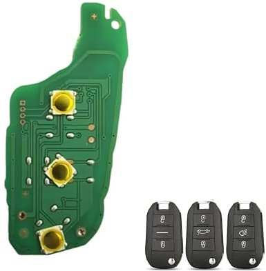 PCB Mando 433MHz FSK 4A Chip para Peugeot 208 2008 308 508 Citroen C3 C4 C5 | 3 botones,Placa de circuito impreso para mando a distancia