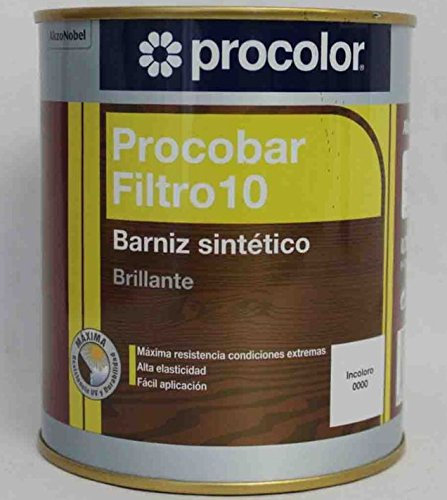 Barniz Sintético Brillante PROCOBAR FILTRO 10 Incoloro 0,750 L de