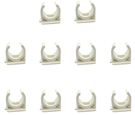 Sinmova 10PCS 50mm U Type Colliers de Tuyau Conduit Raccords Blanc