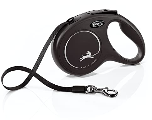 Flexi 25210769: Hundeleine, Klassische einziehbare Rollleine, Größe M, 25 kg, 4,8 m, schwarz