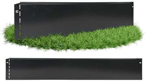 GartenAZ – Rasenkante Metall feuerverzinkt & beschichtet 103x20cm, Nutzlänge 40m - Flexible Rasenbegrenzung aus Stahlblech für Rasen- & Beetabgrenzung - Beeteinfassung Kante robust & langlebig