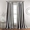 Lush Decor, Wilbur Fenstervorhang, gestreift, lichtfilternd, 274,3 x 132,1 x 132,1 x 132,1 cm, 132,1 x 274,3 cm, Schwarz