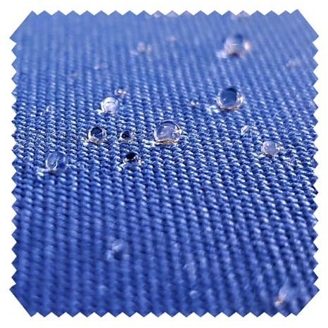 novely® ARAGON WASSERABWEISEND UV+ - Premium Outdoor-Stoff - Lichtechter Möbelstoff - Polsterstoff in Baumwoll-Optik für Gartenmöbel - Pflegeleichte Meterware 1lfm (21 Blau)