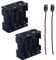 Yosawo 2-Pieces 8 x 1.5V(12V) AA Battery Holder Case,Black Plastic DIY Battery Storage Box with Standard Snap Connector (AAK8)